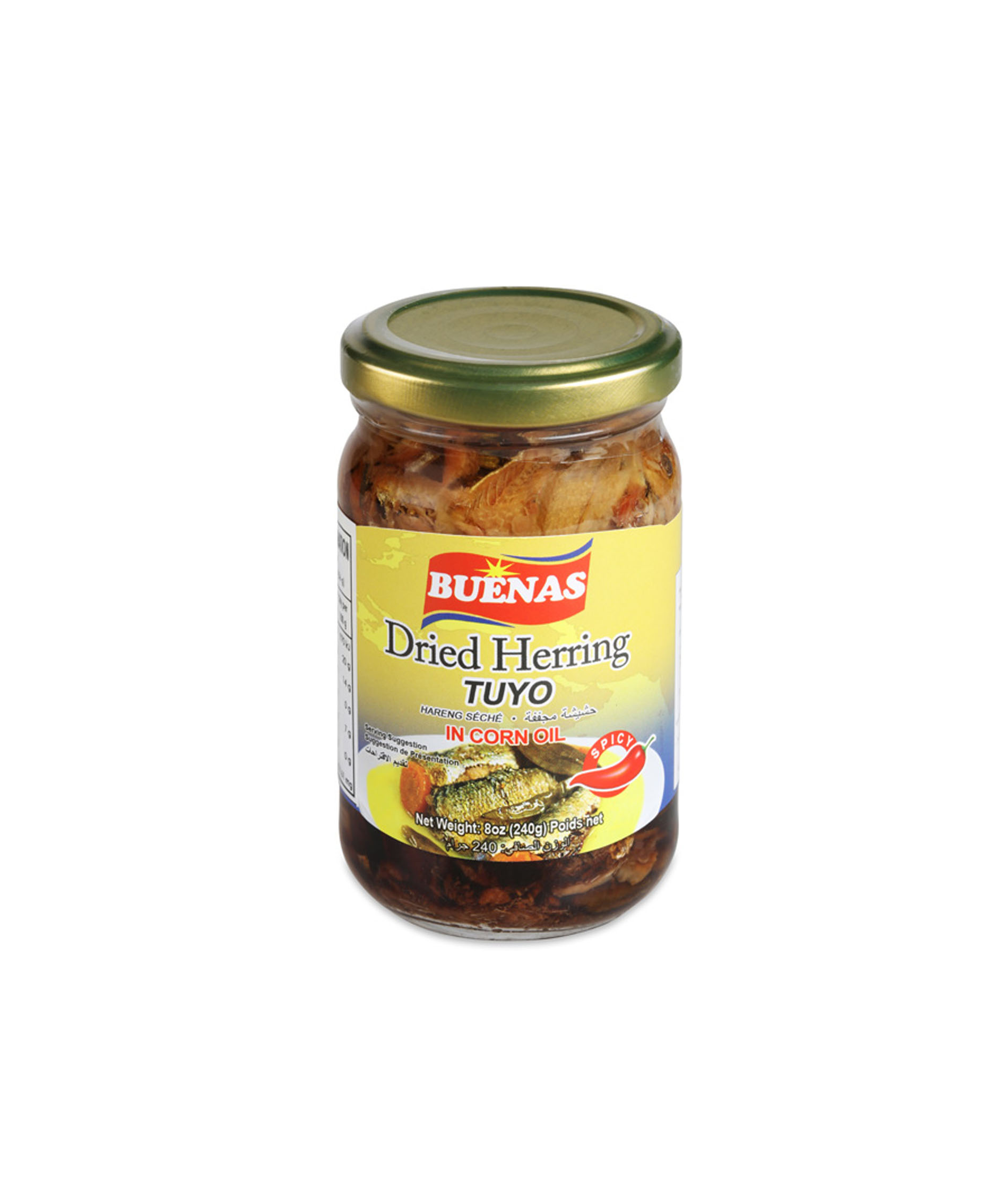 BUENAS Dried Herring Tuyo Spicy 240g